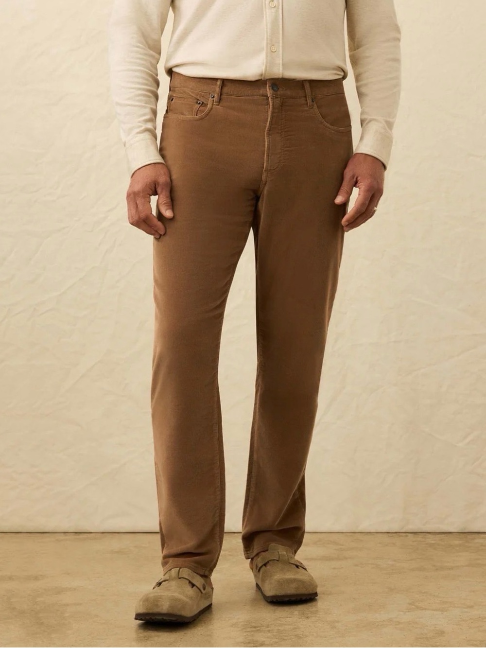 Stretch Terry Corduroy 5-Pocket Pant - Maple Brown